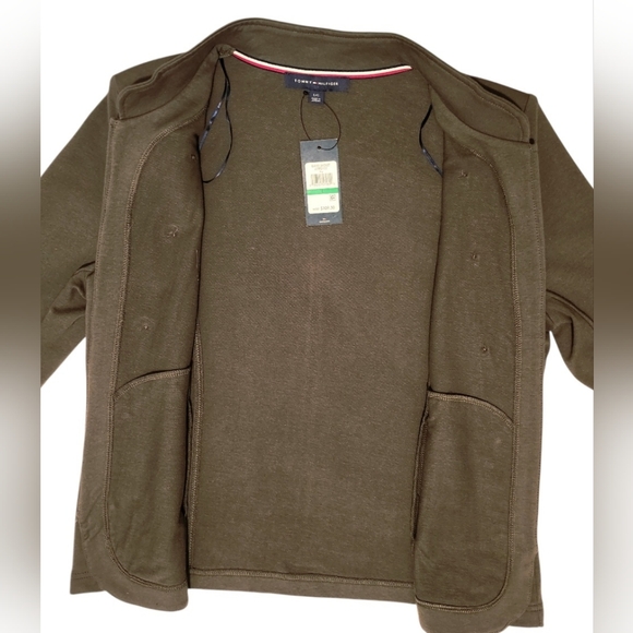 Womens Tommy Hilfiger Military Green Band Jacket Size Large MSRP $109 - Picture 9 of 16